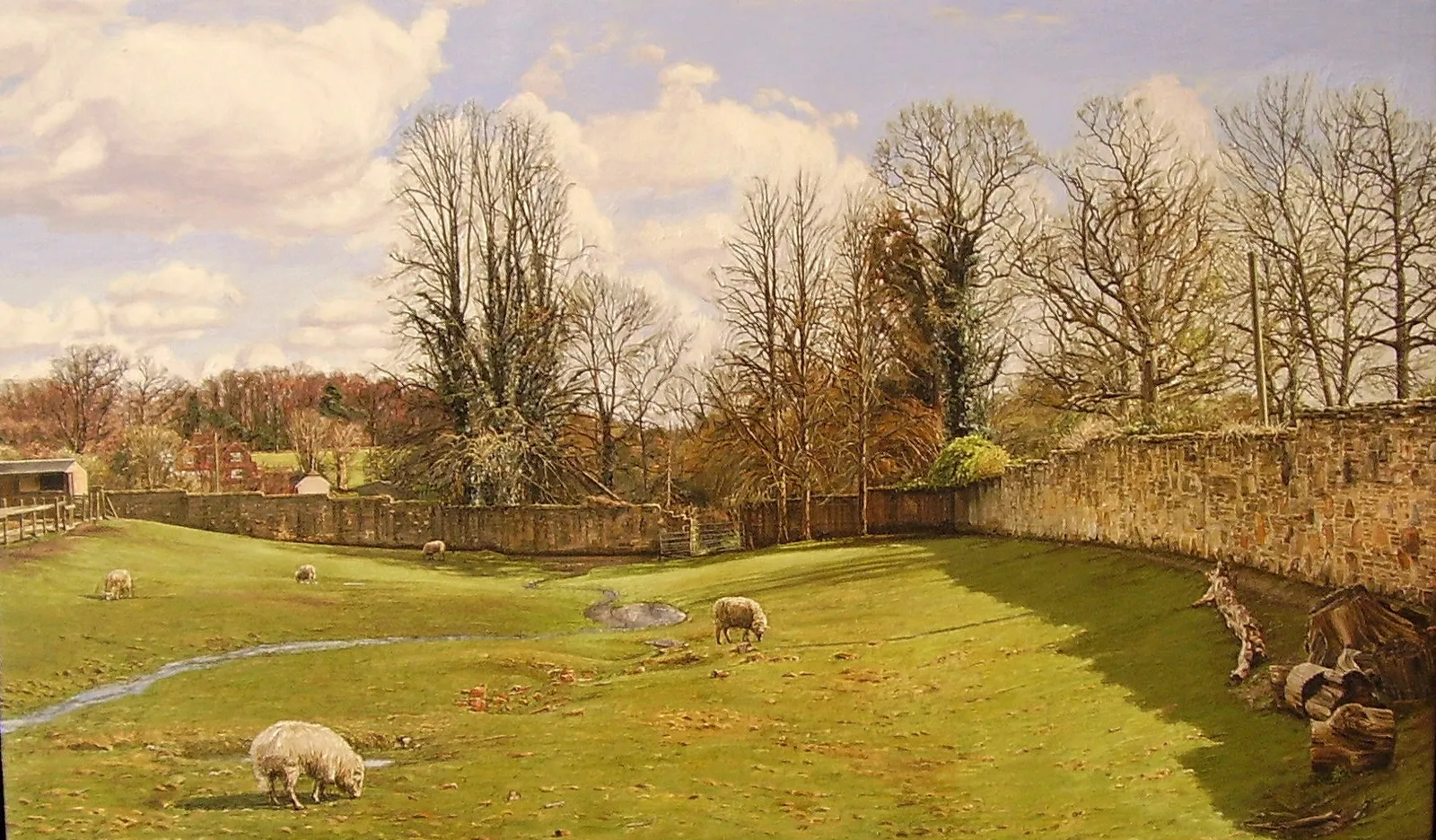 EDMUND CHAMBERLAIN, Broadhurst-Enclosure with grazing sheep, 2008-09