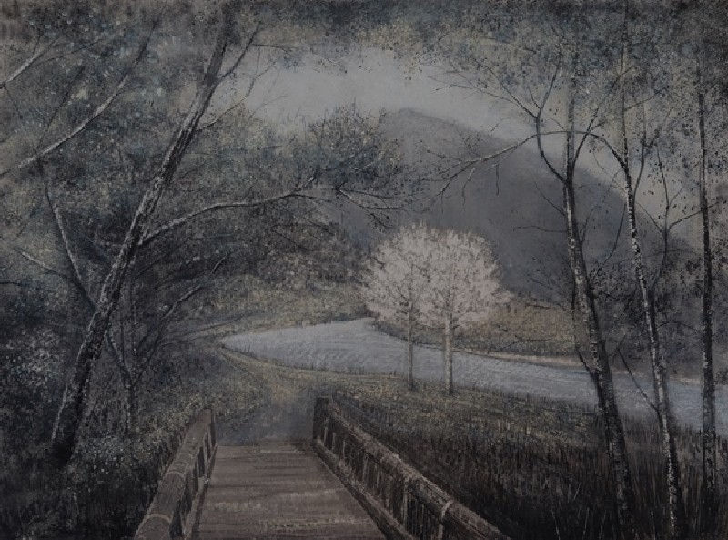 THOMAS LAMB, Two Trees beside River, Study