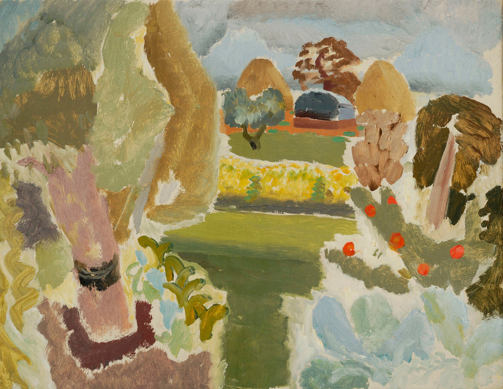 IVON HITCHENS, Haystacks - Suffolk, circa 1933