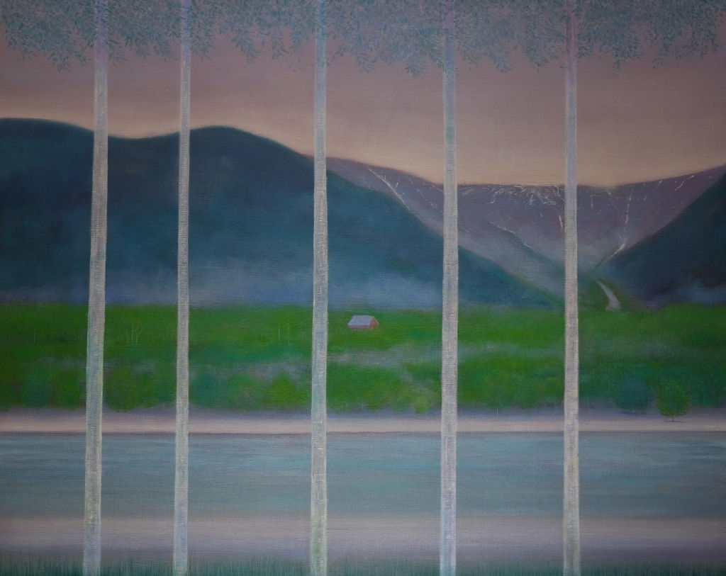 THOMAS LAMB, Birch Trees beside River II