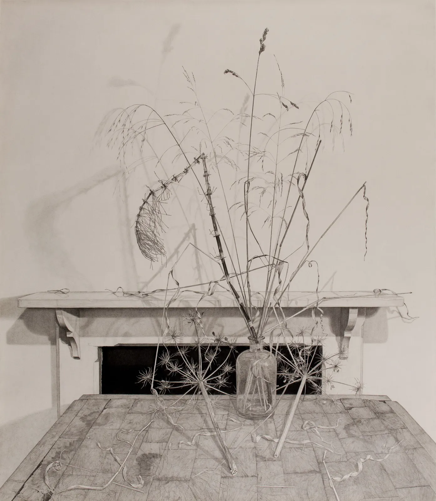 EDMUND CHAMBERLAIN, Still Life with Grasses and Horsetail