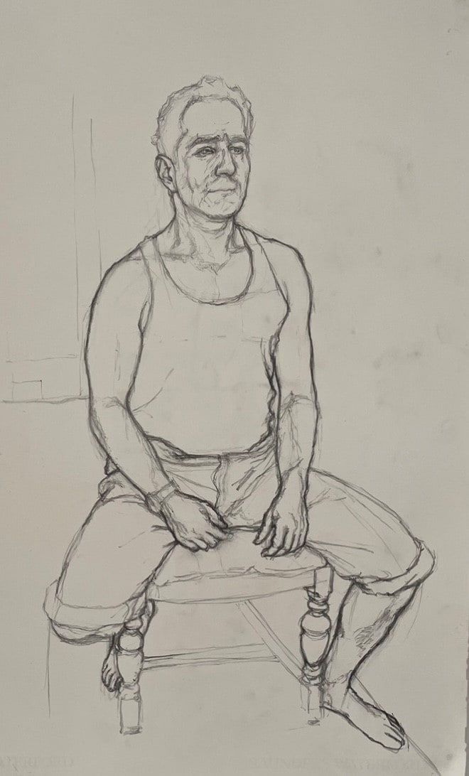 JAMES LLOYD, Michael, Line Drawing Study, 2023