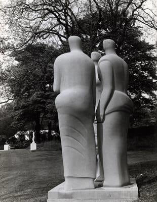 Henry Moore, Three Standing Figures, printed c. 1947-48