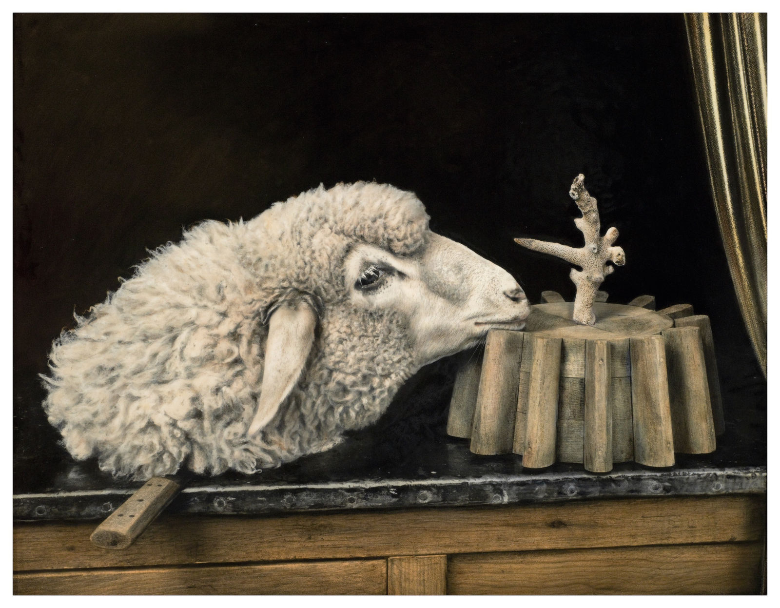 Joel-Peter Witkin, Idolatry in Vacua, Dolly, Ovary & Gear (Encaustic), NM, 2002