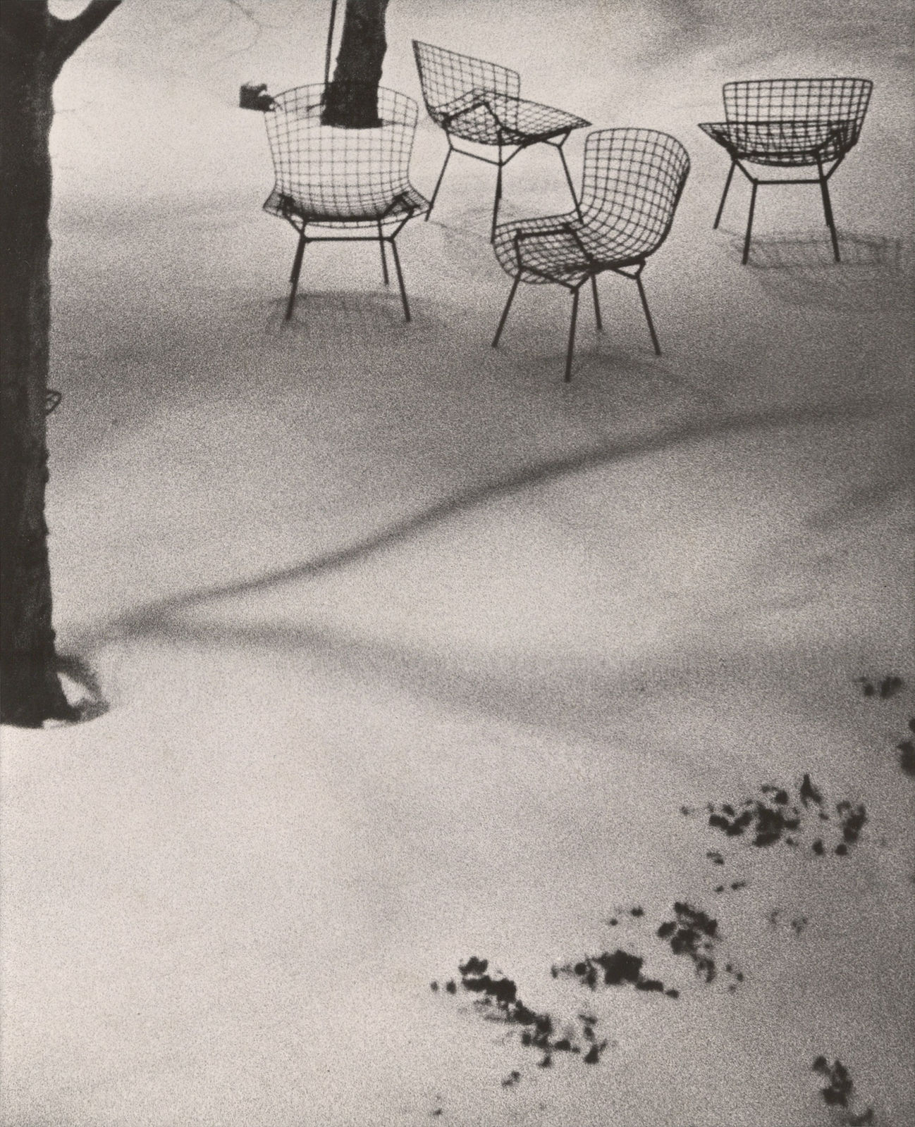 André Kertész, Wire Chairs in Snow, MoMA, 1965