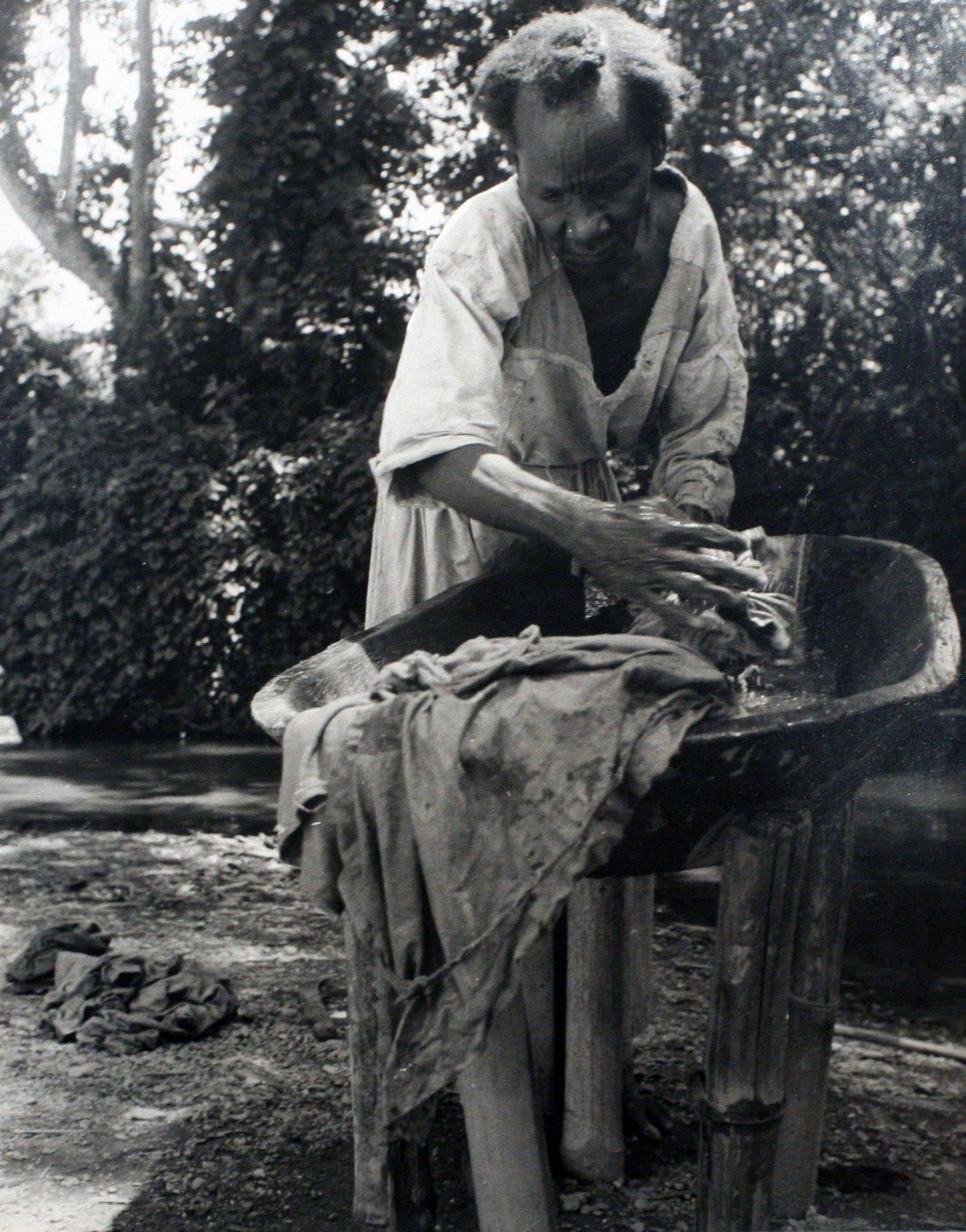 Lisette Model, Venezuela, Woman Washing Clothes, 1954