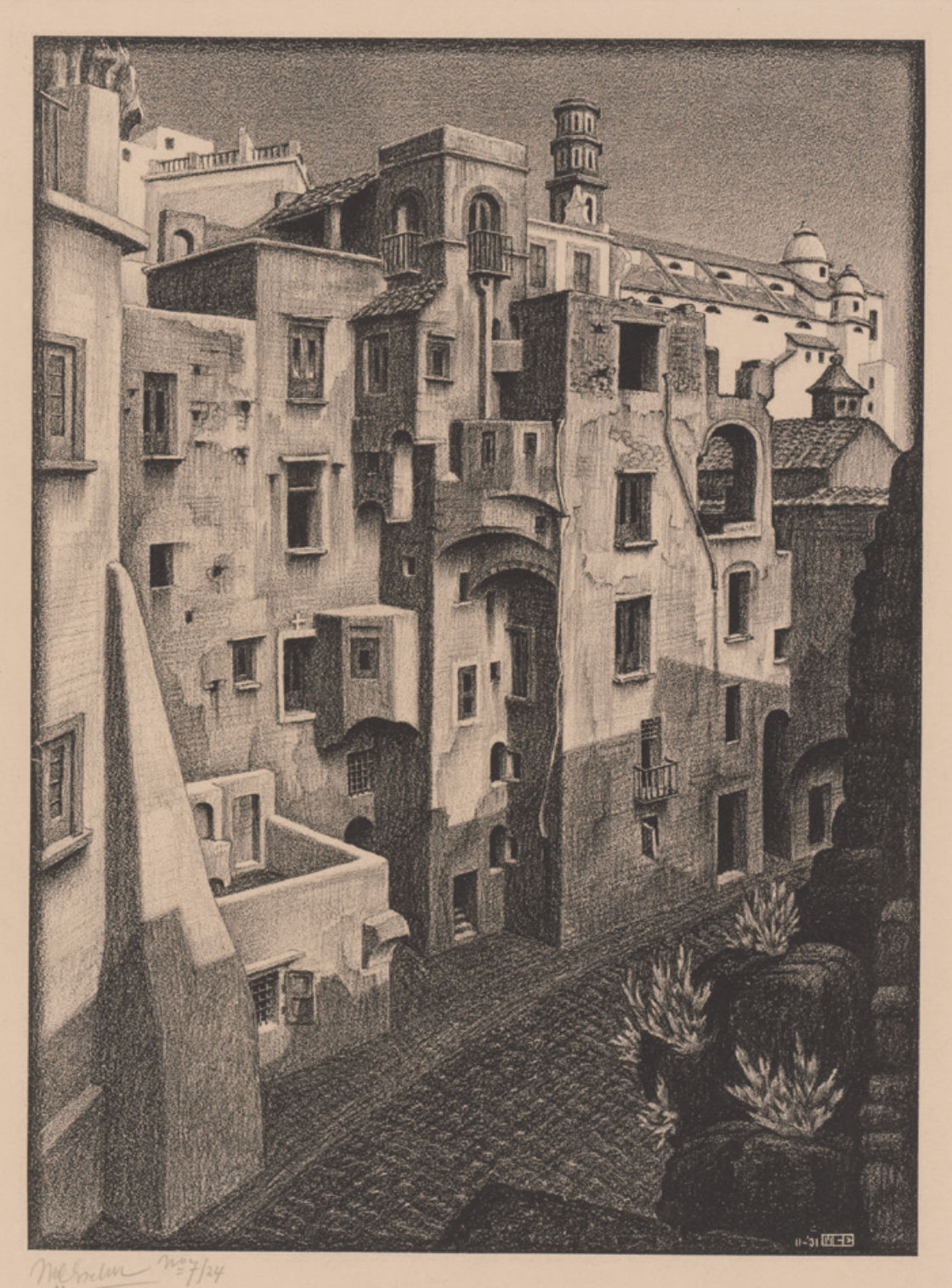 M.C. Escher, (Dilapidated House in) Atrani, 1931