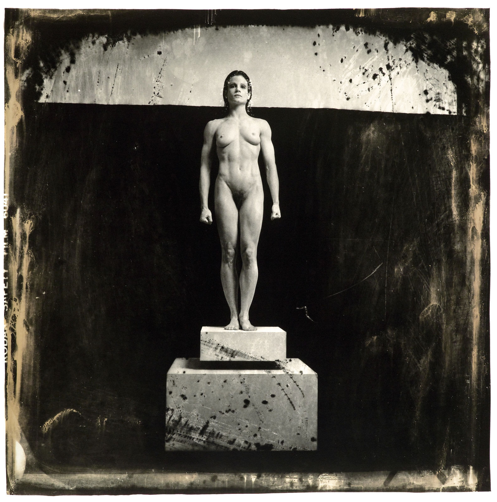 Joel-Peter Witkin, Lisa Lyon as the Anavyssos Knouros, NYC, 1983