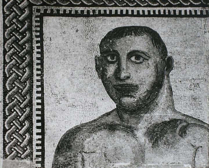 Lisette Model, Rome, Mosaic Gladiator, 1953-55