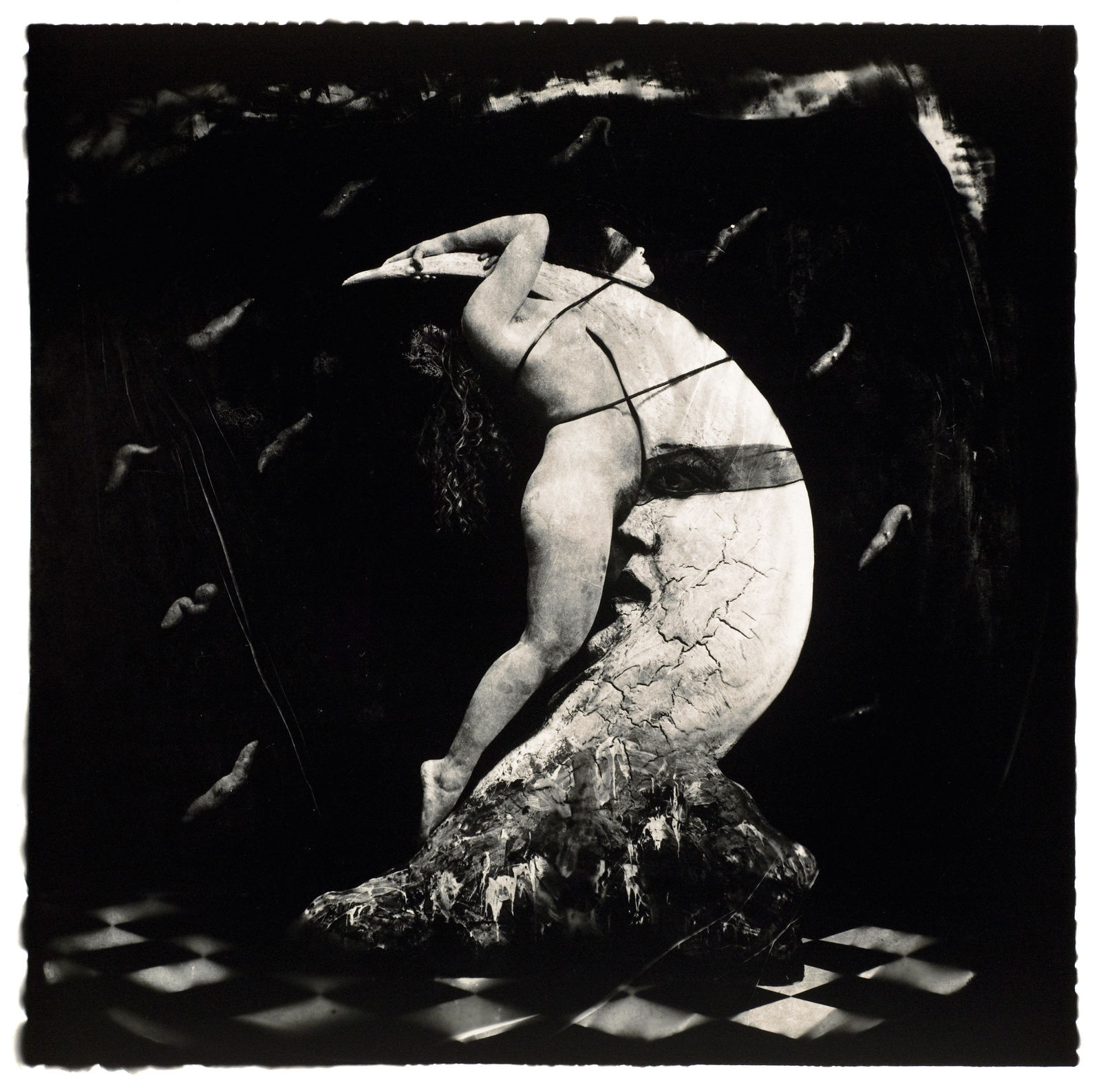 Joel-Peter Witkin, Woman Masturbating On The Moon, NM, 1982