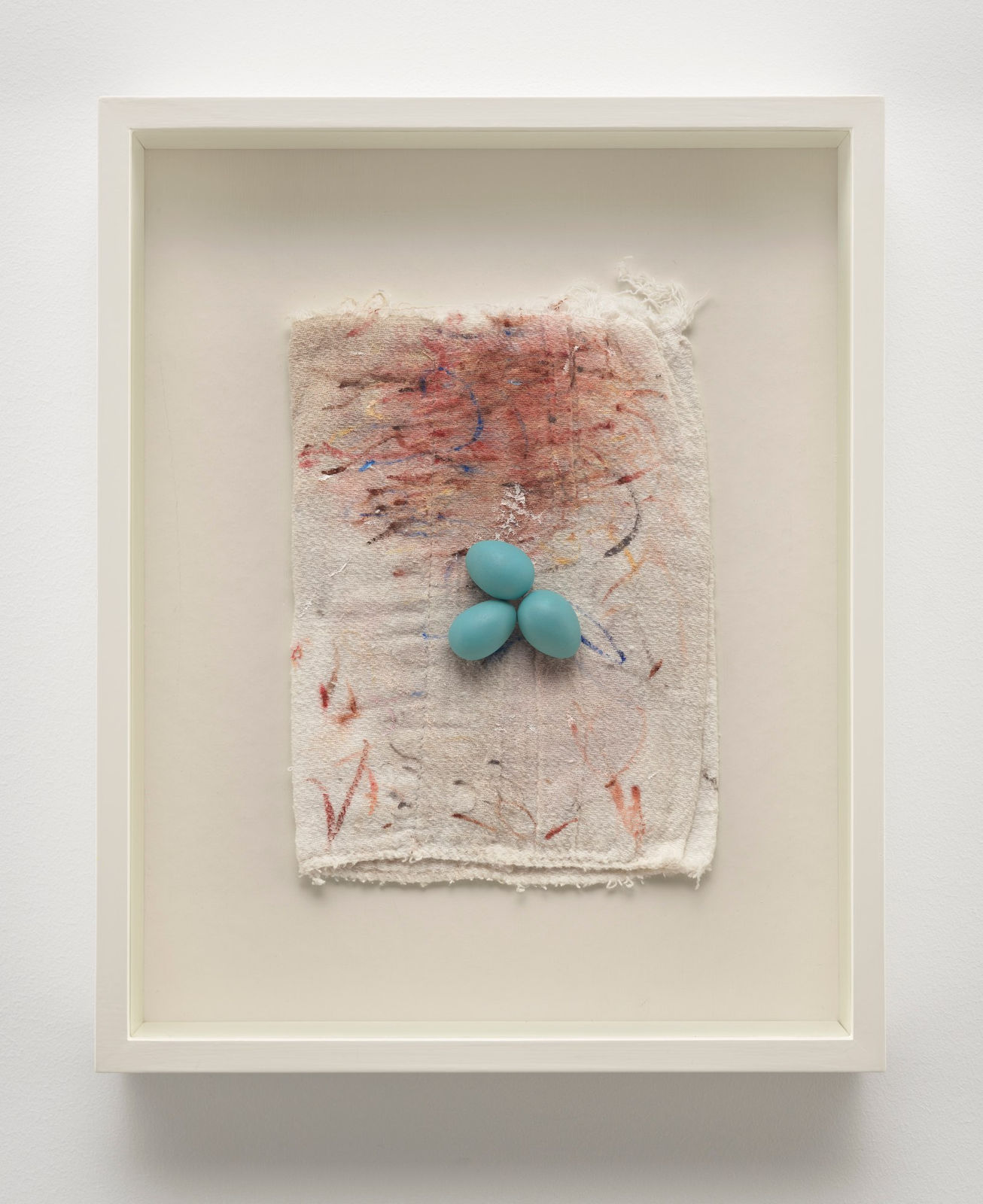 Robert Gober, Eggs on Painted Diaper, 2007-2017