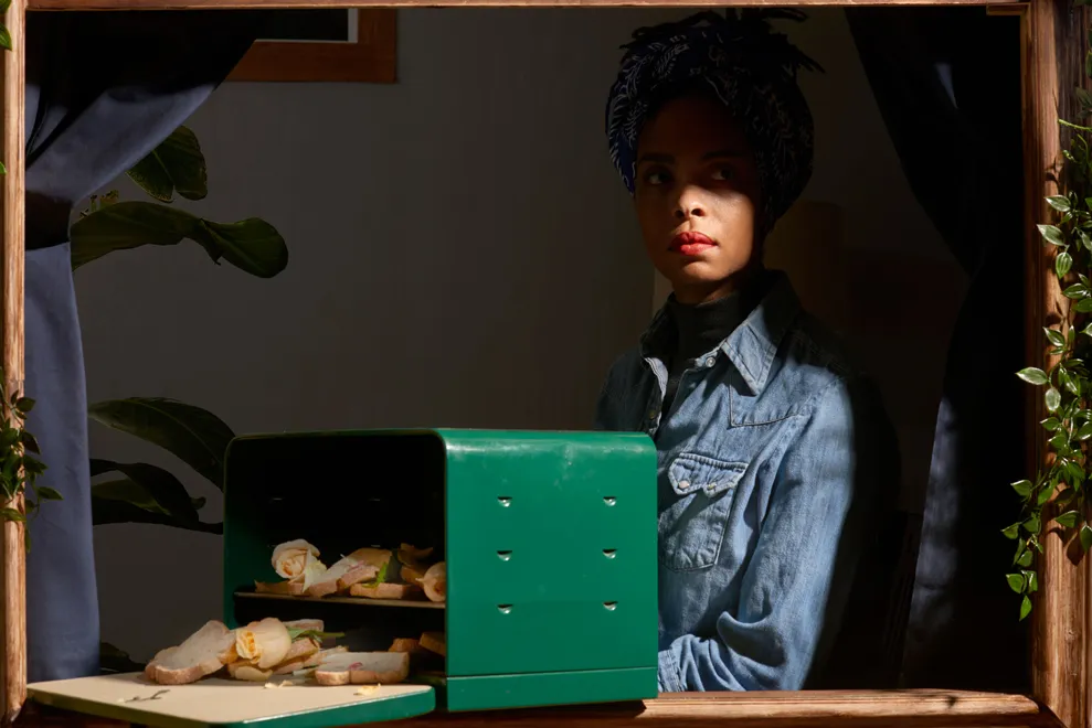 Merik Goma, As I Wait, Untitled #6 (Bread and Roses), 2019