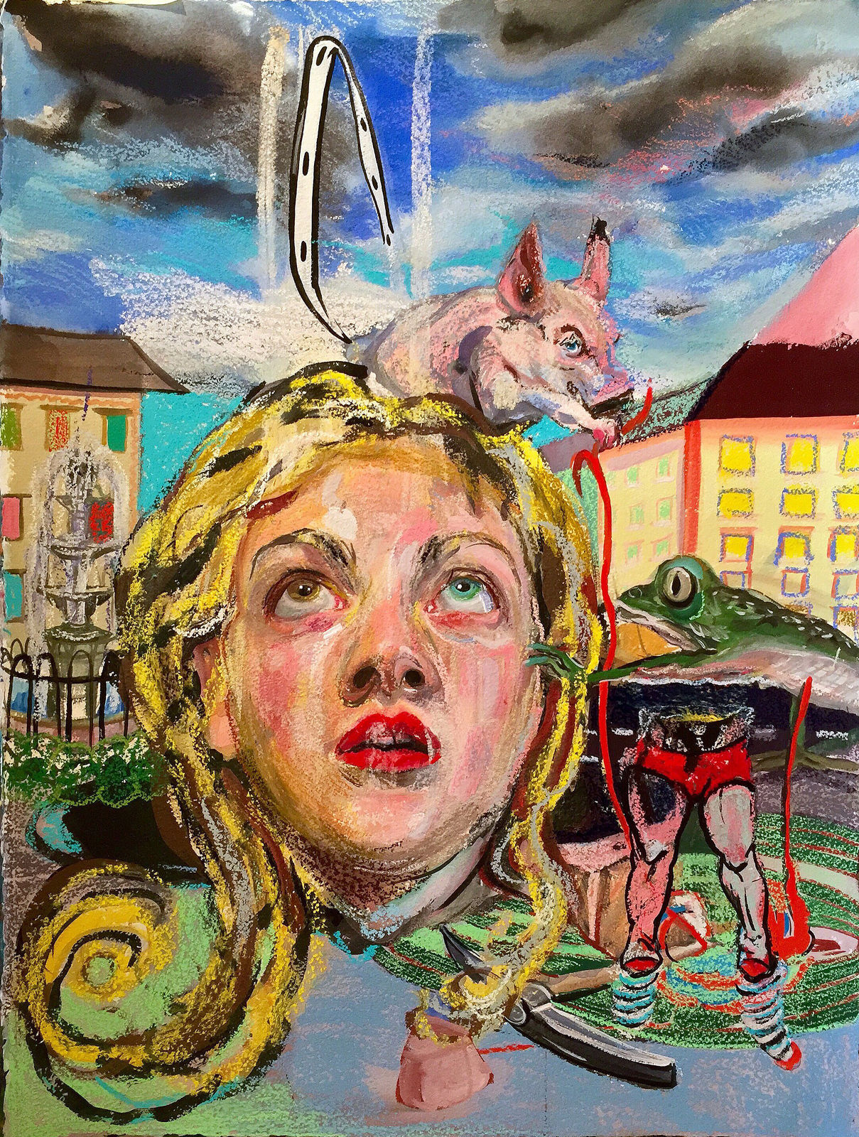 Natalie Frank, When Animals erect monuments to the Superheroes, 2016