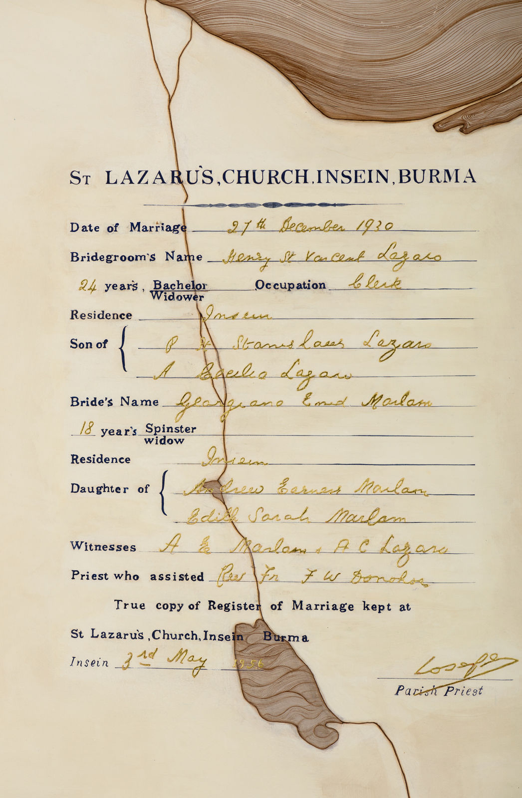 Desmond Lazaro, Fractured Family Tree, 2015