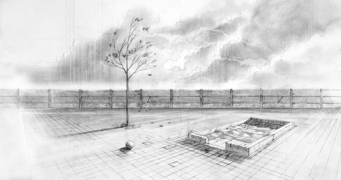 Hans Op de Beeck, Sand bath, 2006