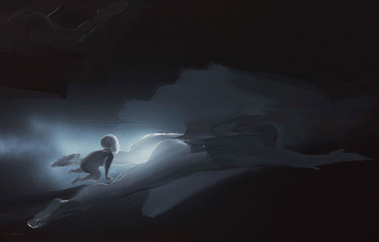 Tala Madani, The Guidepost, 2017