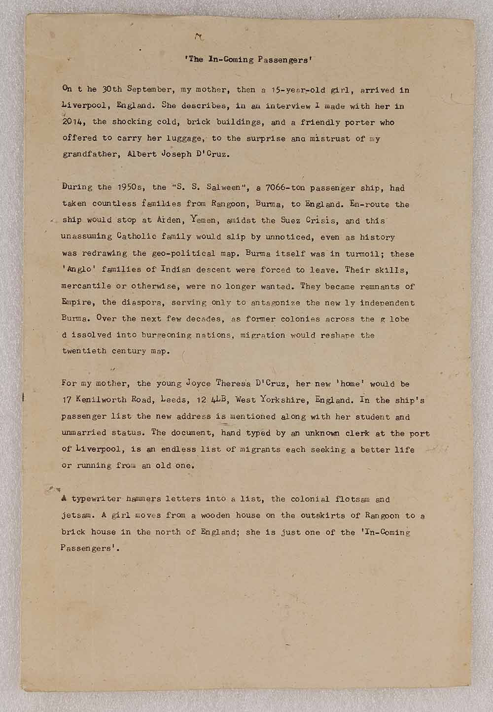 Desmond Lazaro, S. S. Salween, 2015-2016