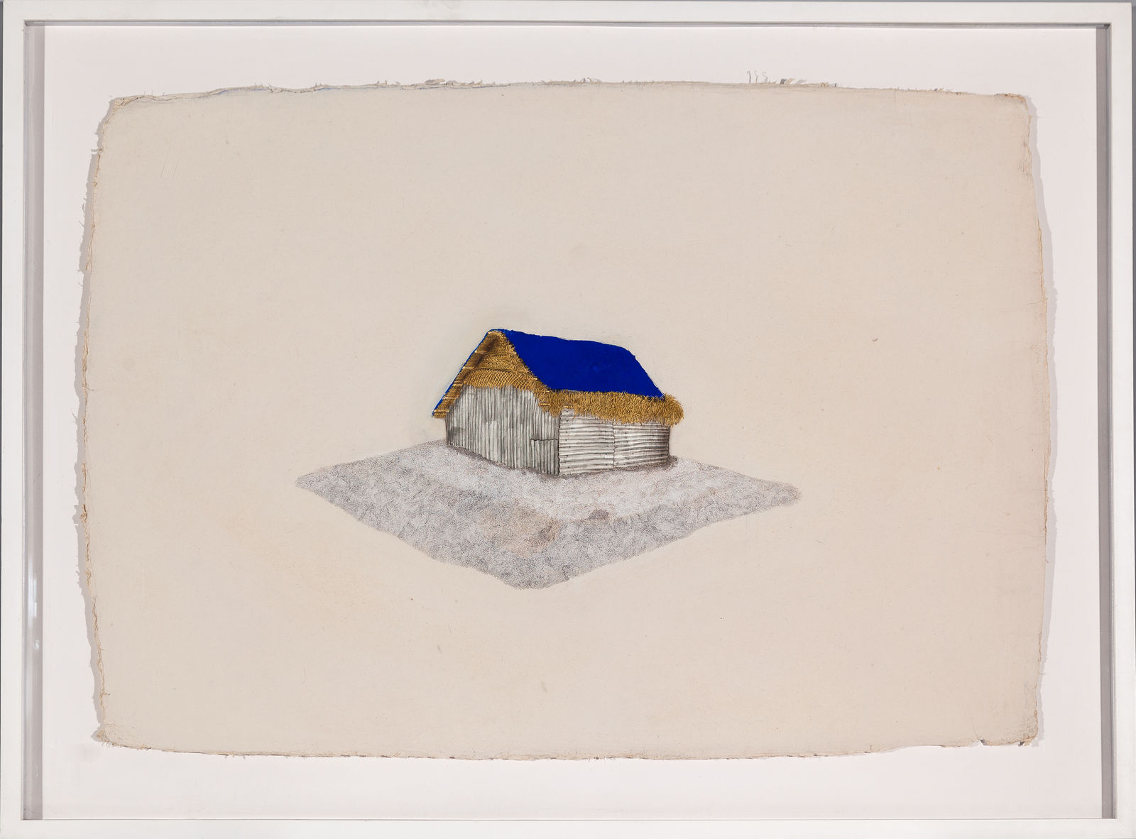 Desmond Lazaro, Blue house on the silver carpet, 2012
