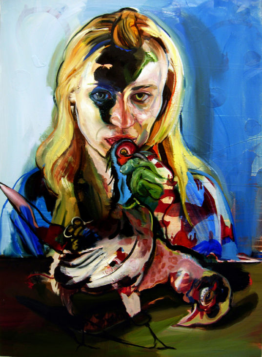 Natalie Frank, Woman with Bird, 2014