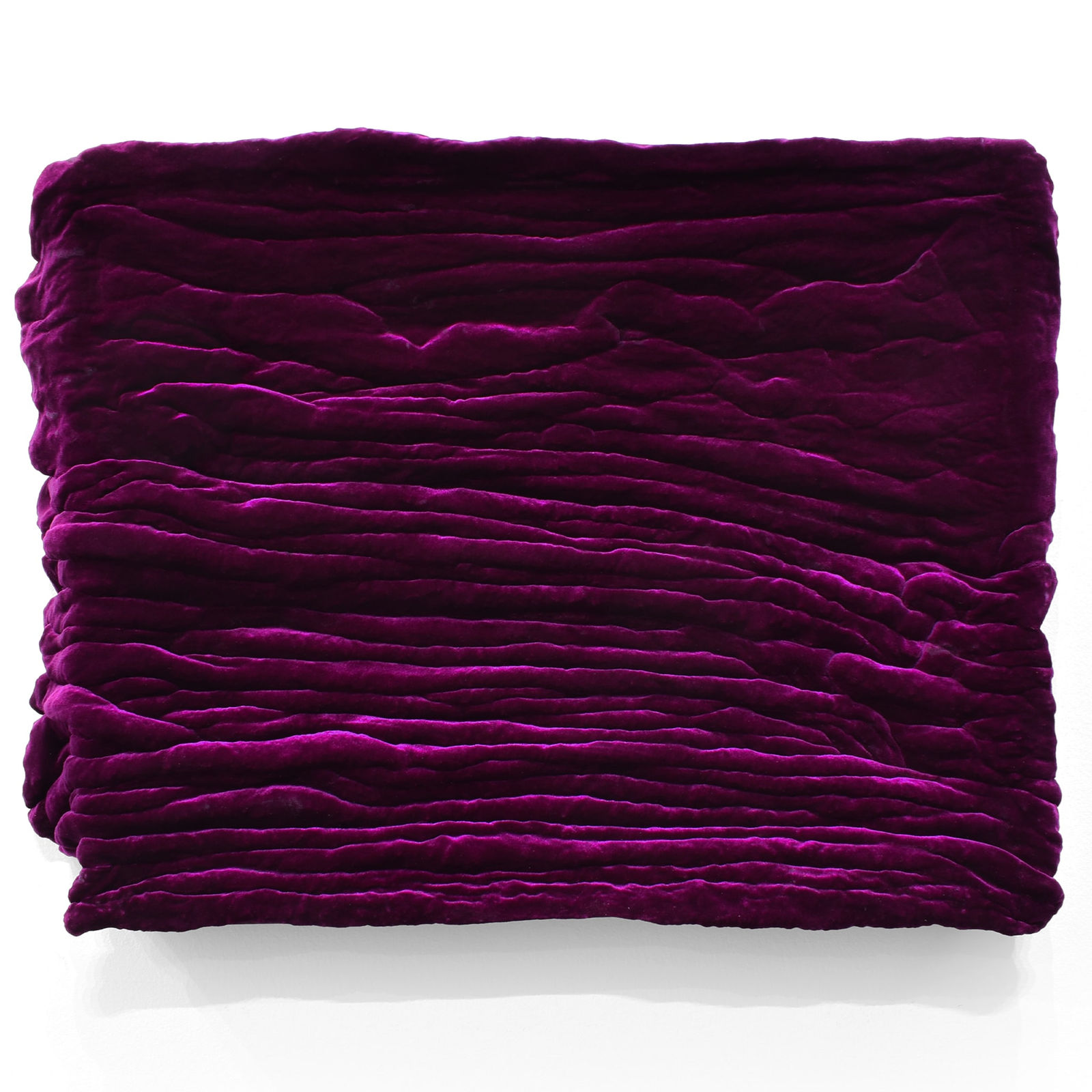 Schiacciato 20 (S.P.R.1), Filippo Moroni, 2025 Polyurethane foam, chenille velvet, and wood. From the Schiacciato series. Image courtesy of Buysse Gallery. © Filippo Moroni. All rights reserved.