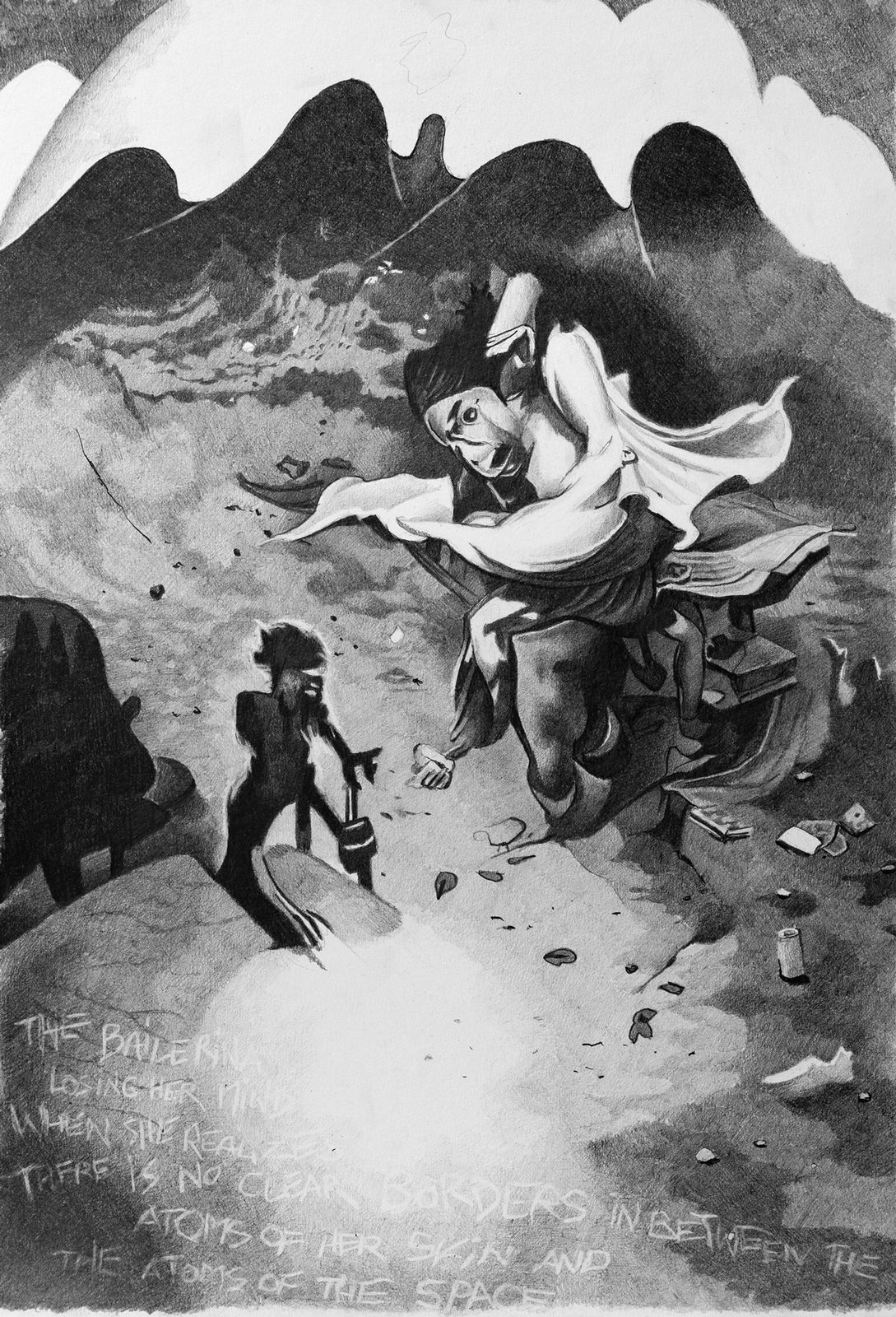 Tudi Deligne, The ballerina losing her mind., 2024