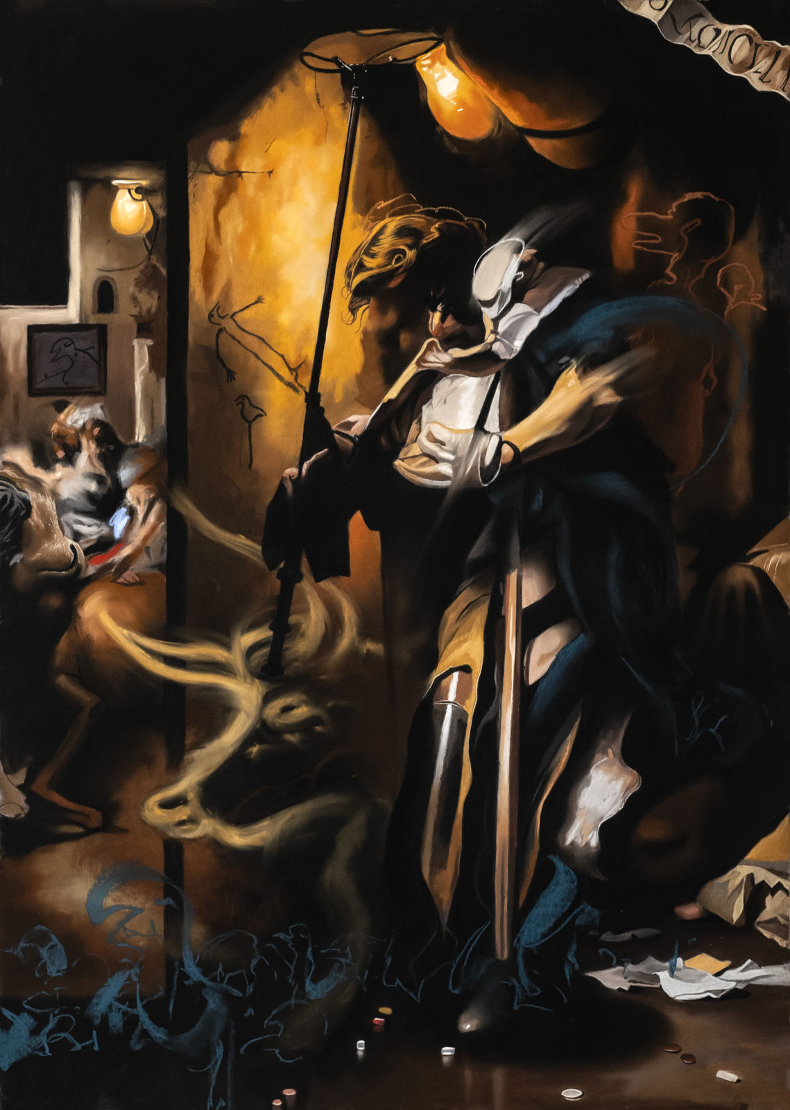 Tudi Deligne, Time Flies both directions through the door, 2024