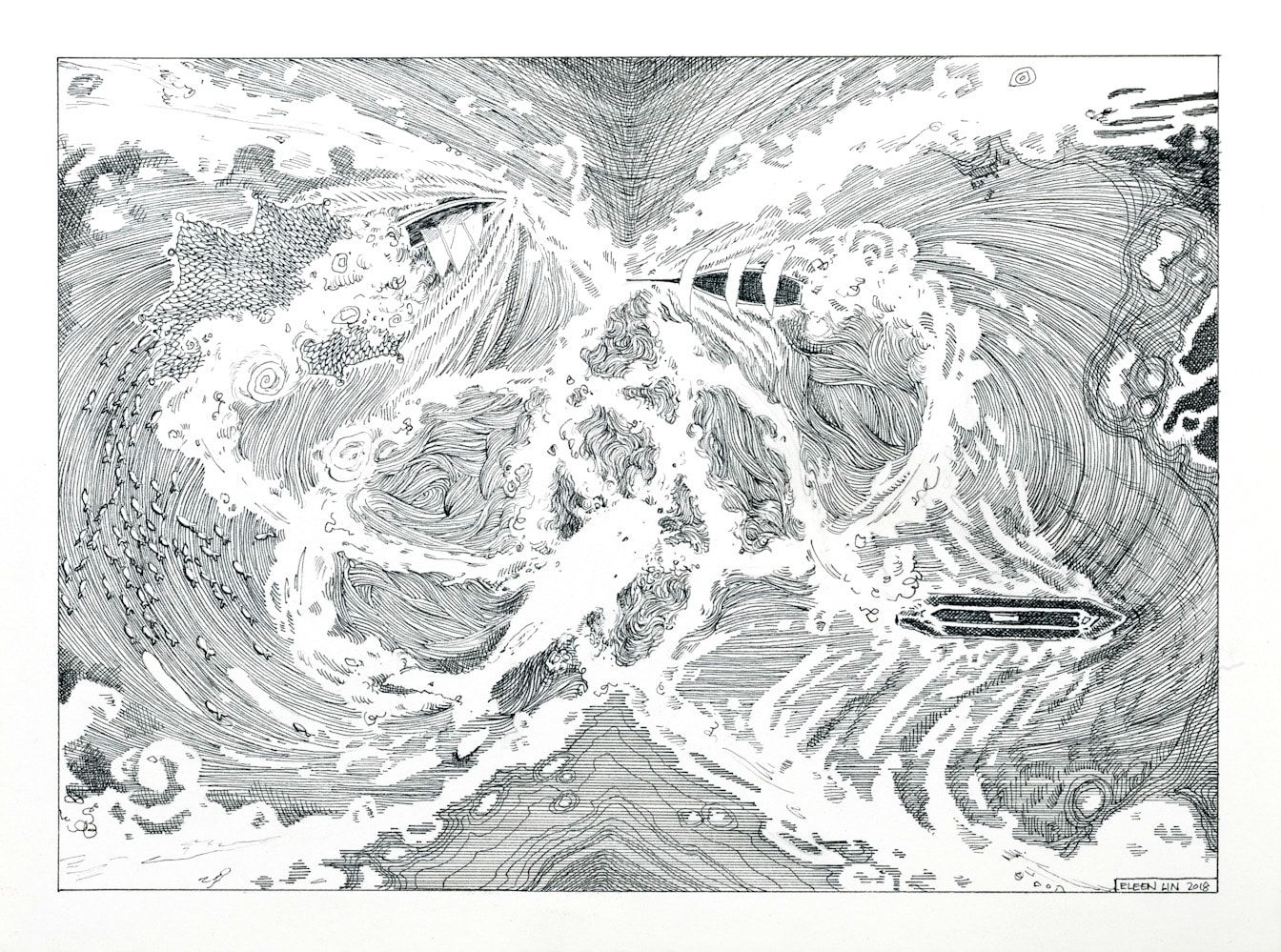 Gam, 2015 Initial and date on recto Ink on paper