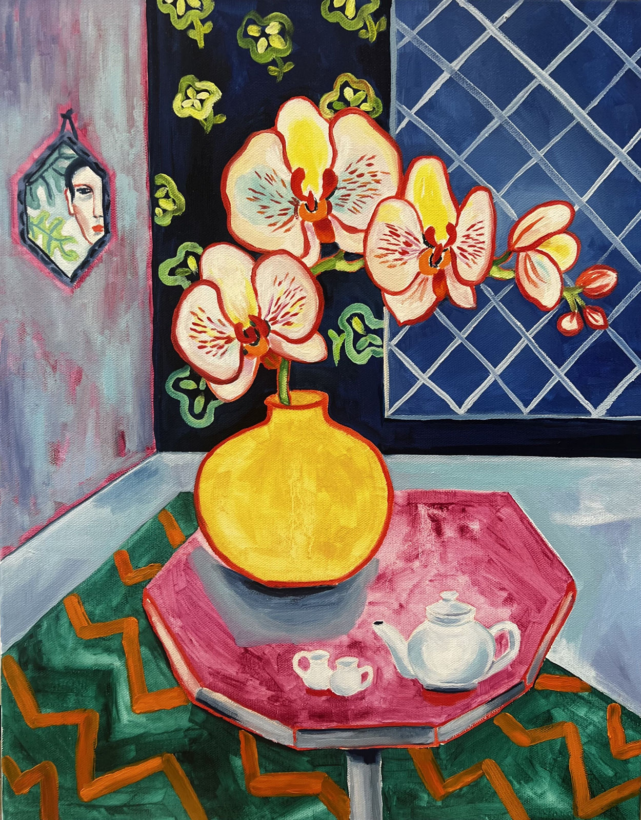 Self Portrait in Mirror, 2024 Oil on canvas