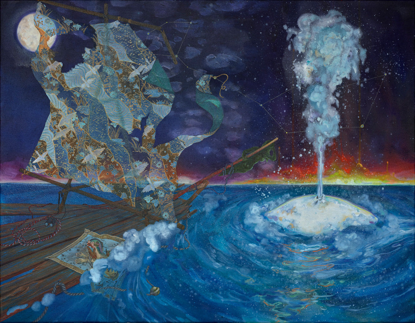 Cetus, 2015 Artwork is signed on the verso Oil and acrylic on canvas