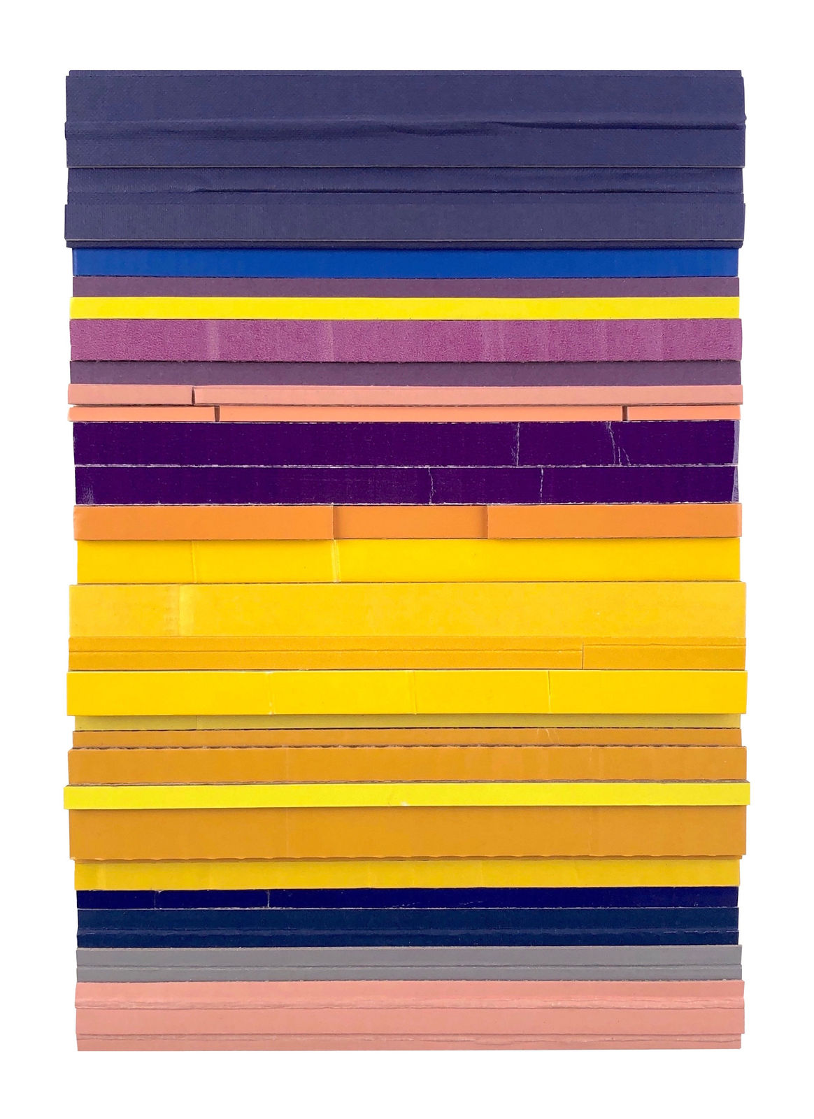 Throughway - Purple (Gather), 2020 Unpainted cardboard on Arches paper