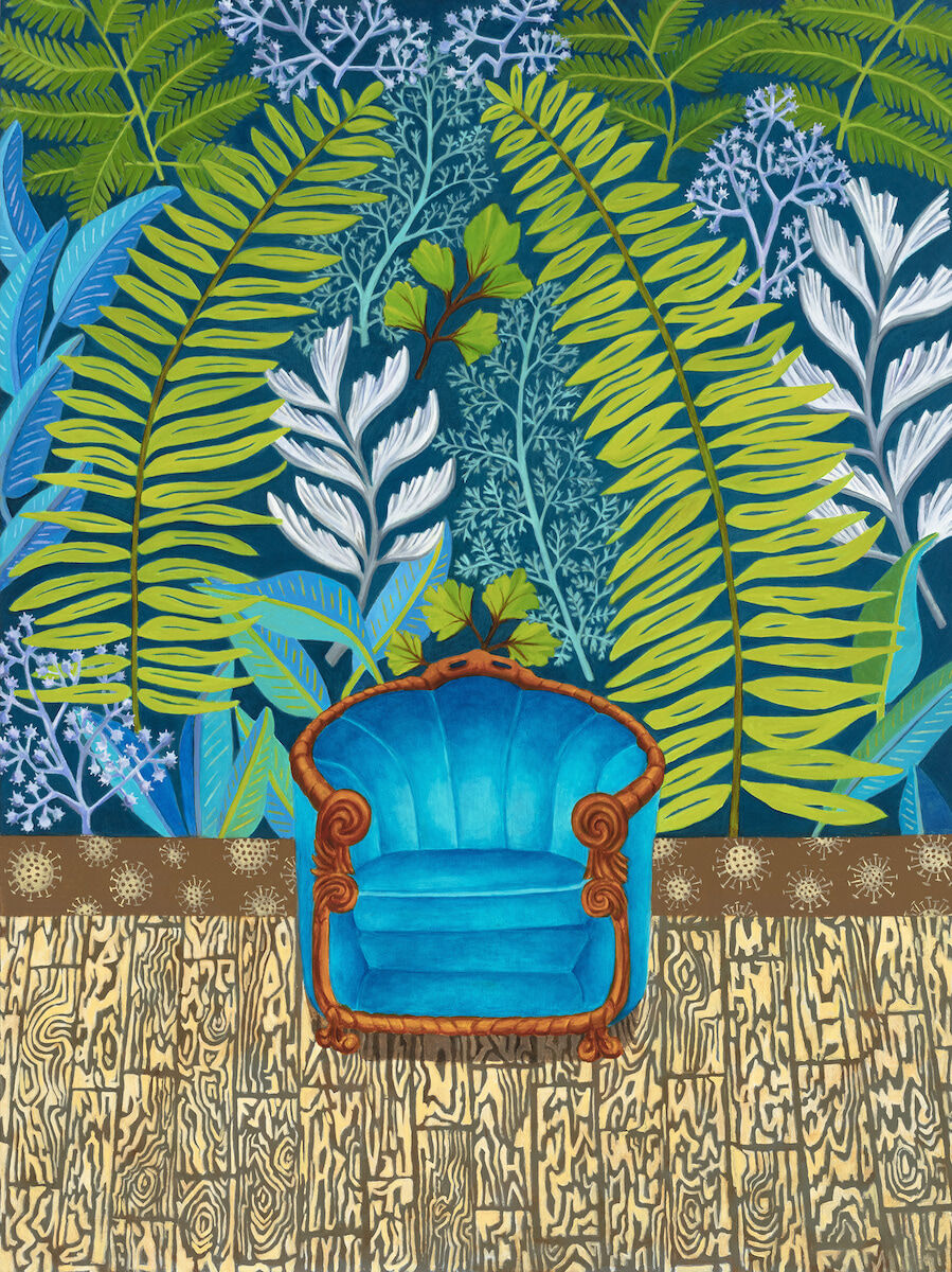 Rebirth, 2021 Artwork is signed on the front Oil and acrylic on canvas