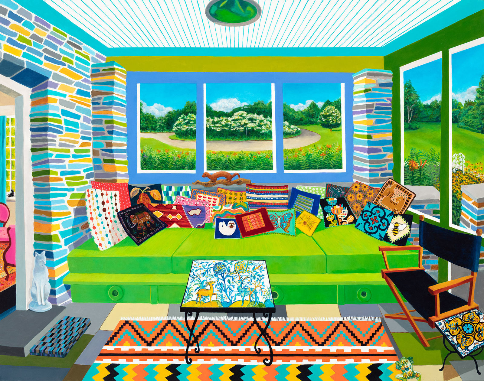 Refuge, 2023 Artwork is signed on the front Acrylic on canvas