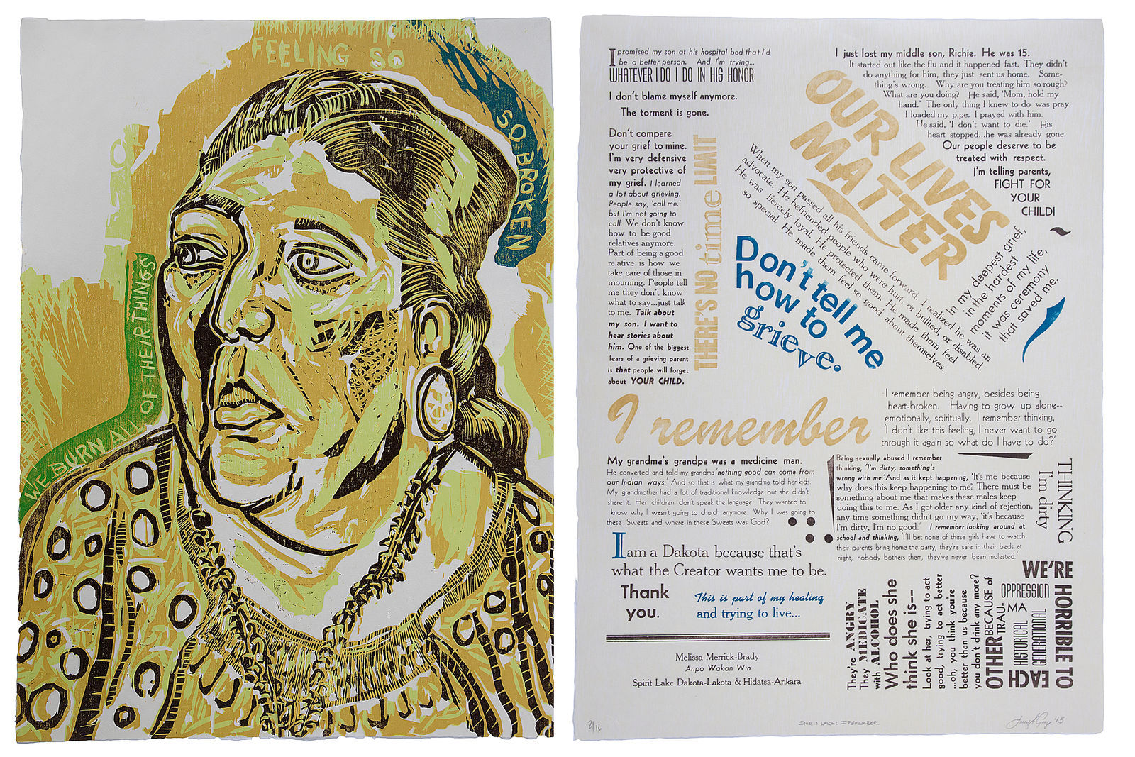 Daniel Heyman, In Our Own Words: Native Impressions, 2015