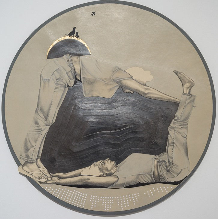 Sophiya Khwaja, Circles Series: The Black Hole that Centres Myselves, 2022