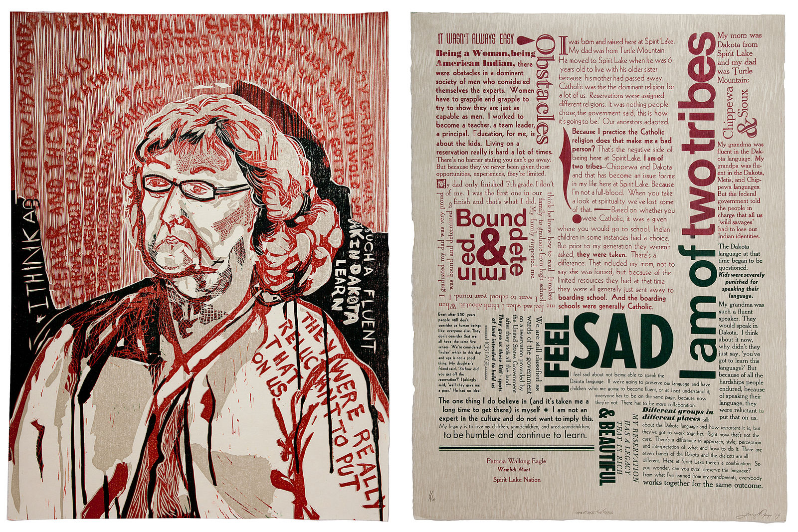 Daniel Heyman, In Our Own Words: Native Impressions, 2015