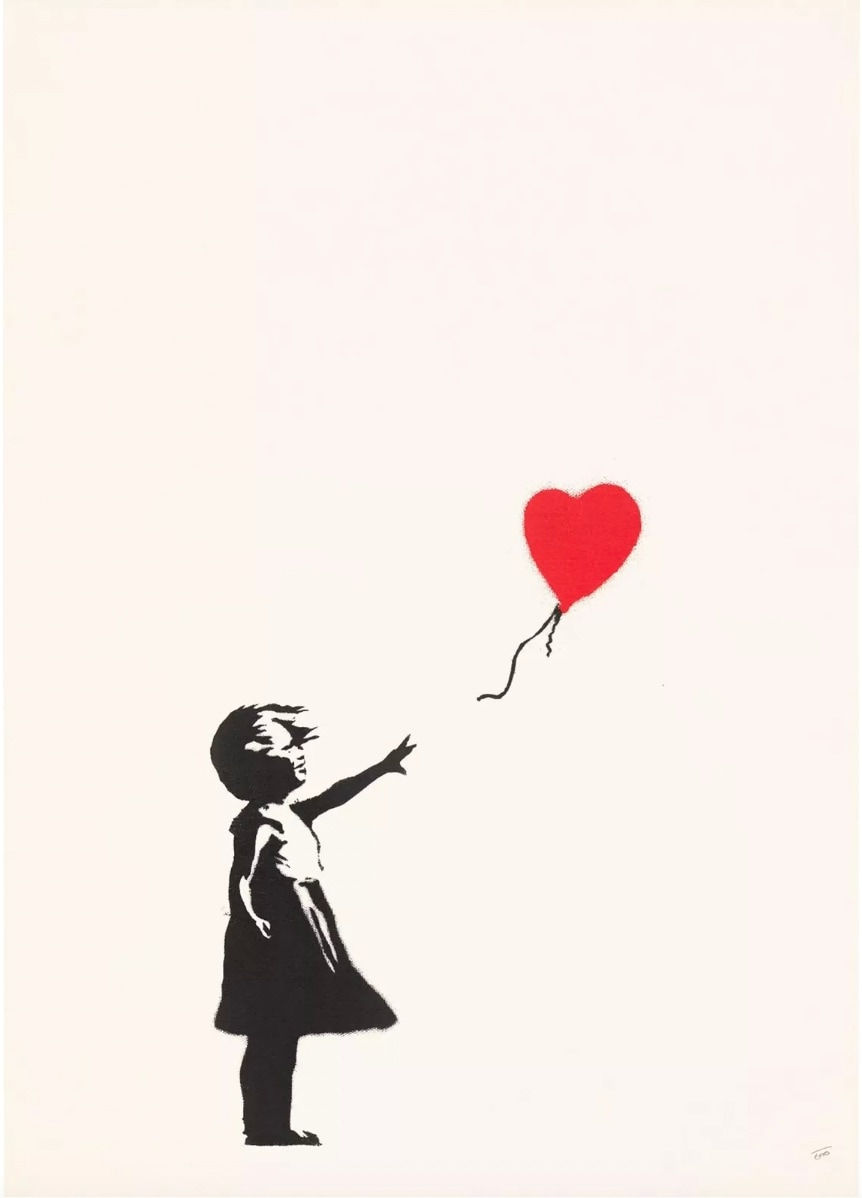Banksy, Girl With Balloon (Unisgned), 2004