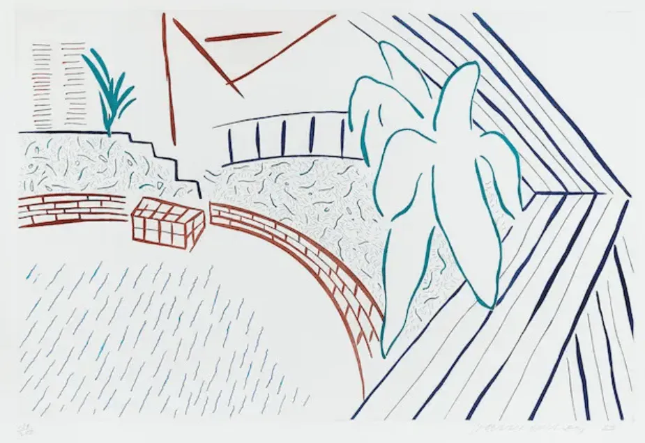 David Hockney, My Pool and Terrace : Eight by Eight to Celebrate the Temporary Contemporary