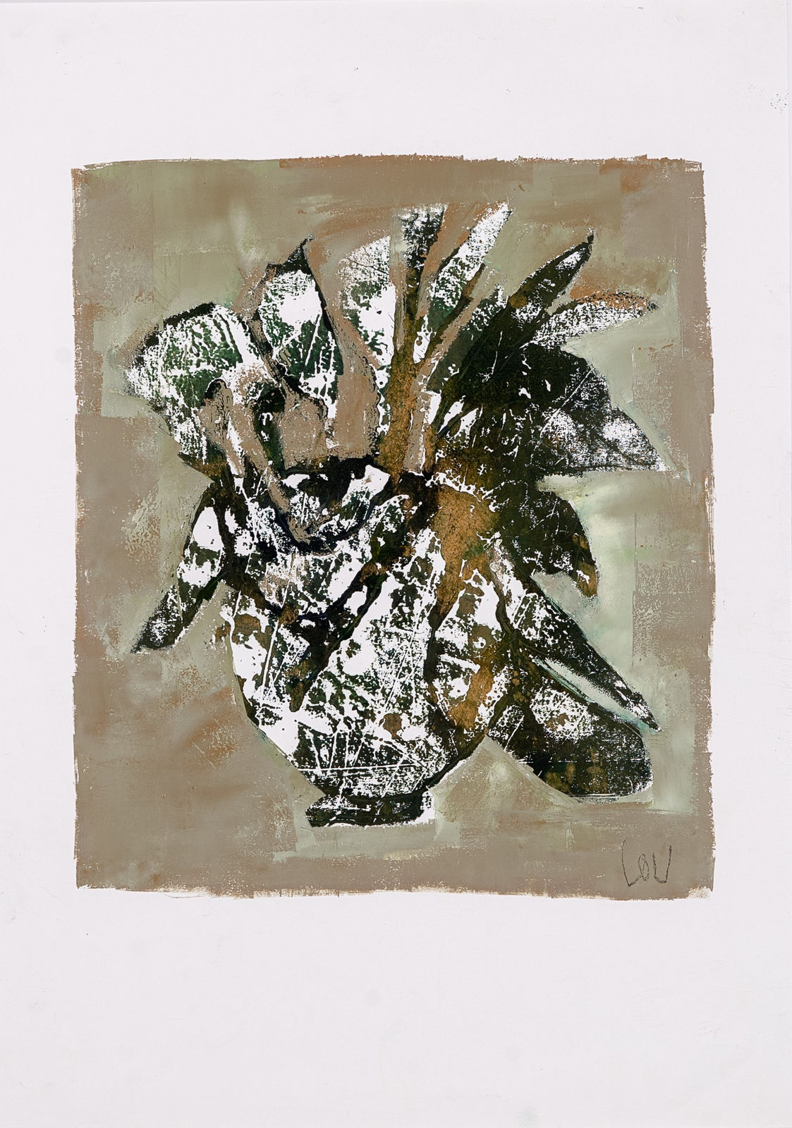 Louise Almon, Floral Monotype II, 2023