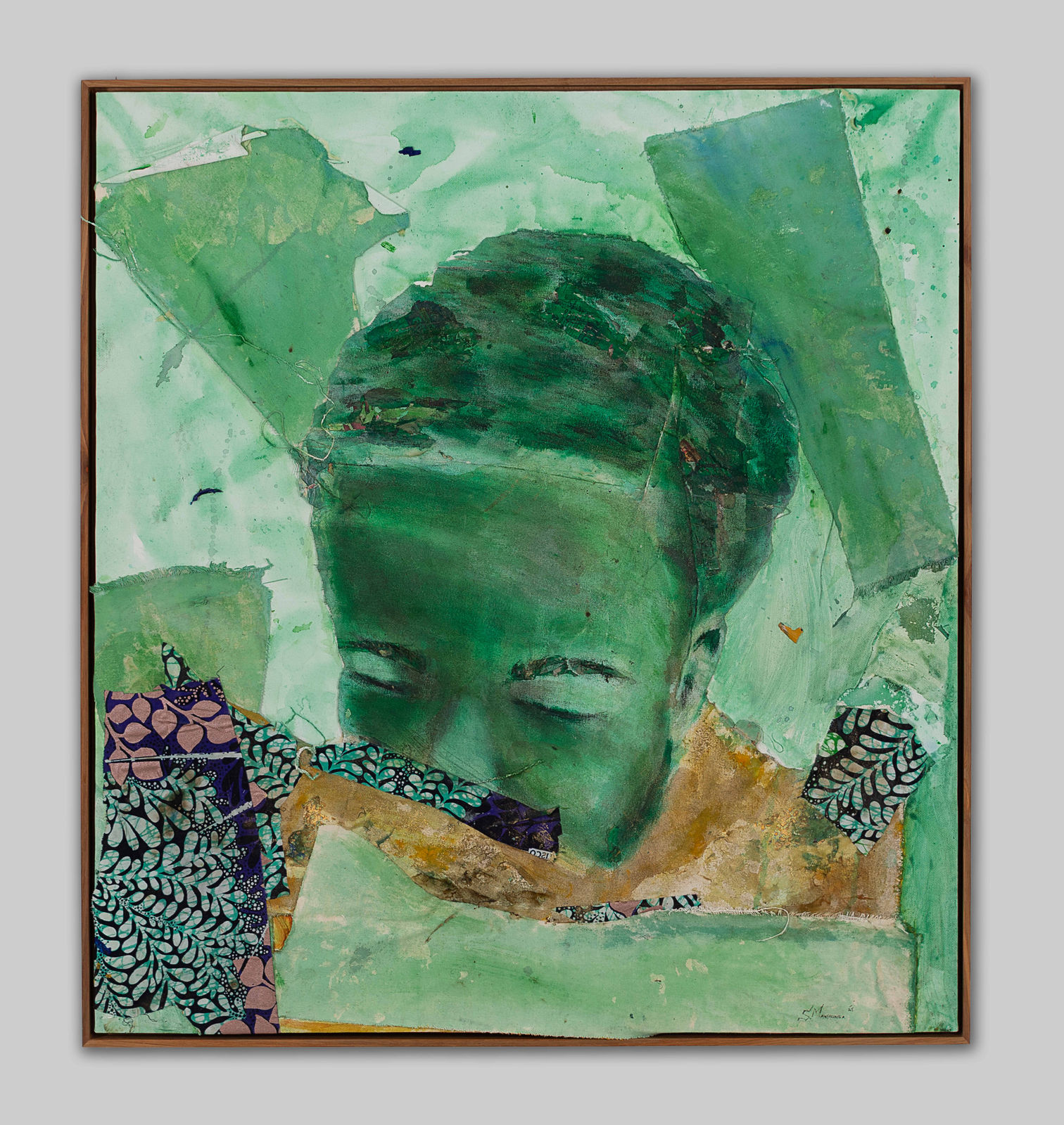 Sibusiso Makhunga, Green face, 2025