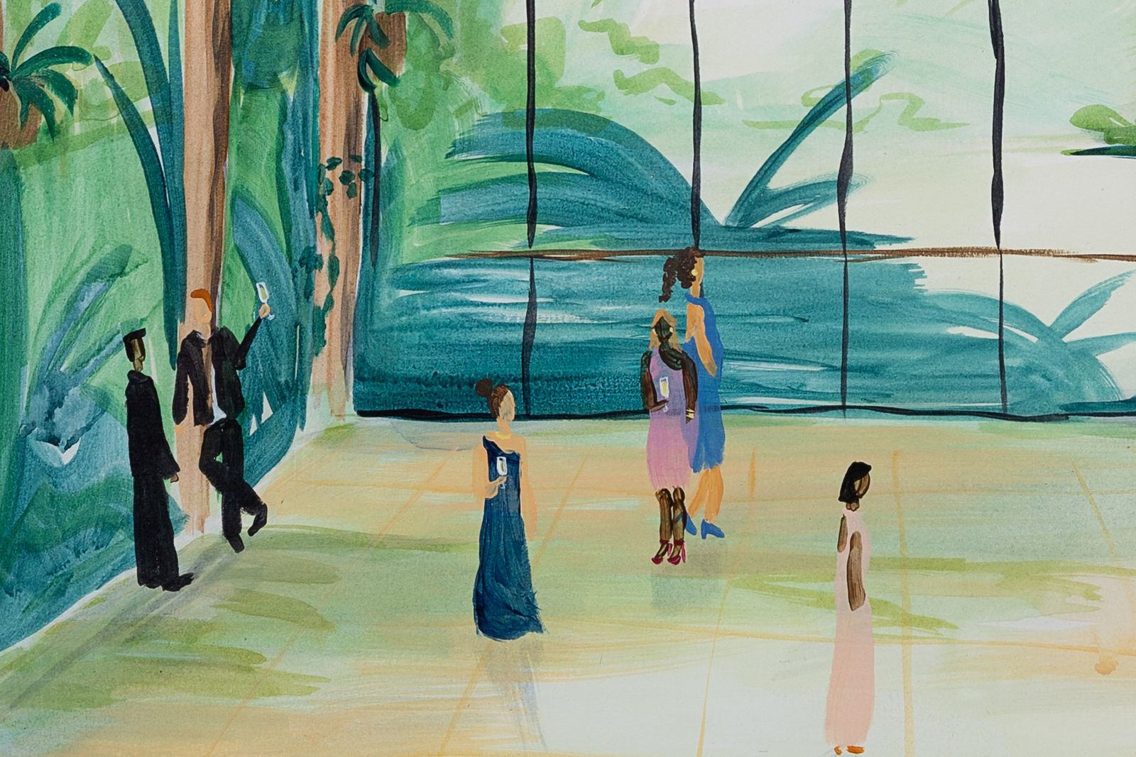 Kerri Stevenson, Greenhouse after dark, 2025