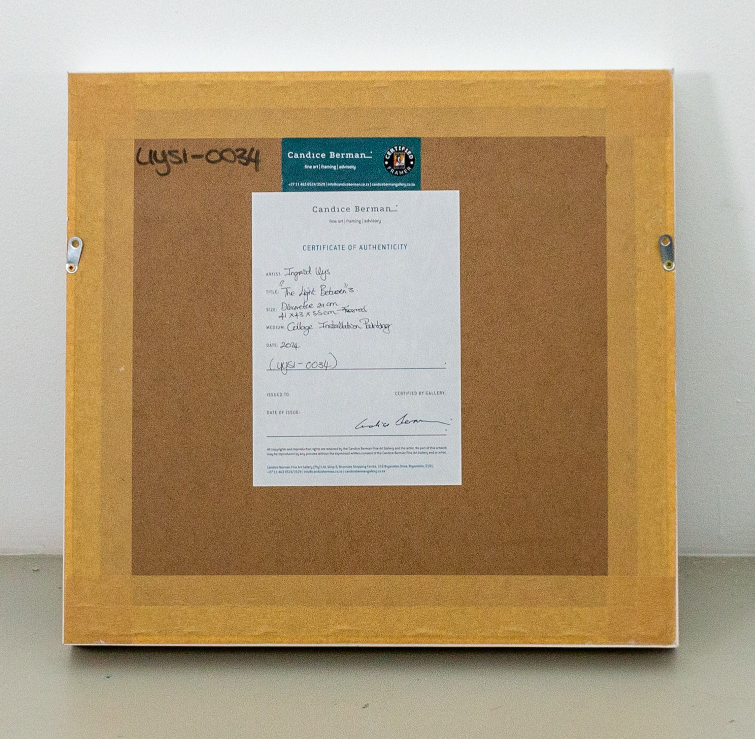 Ingrid Uys, The light between l, 2024