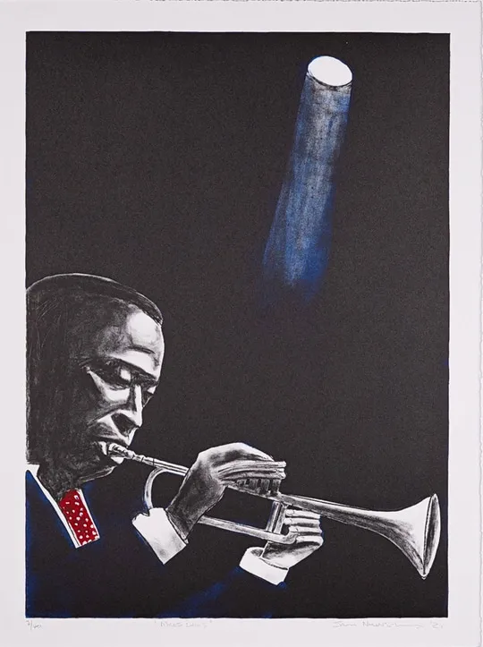 Sam Nhlengethwa, Miles Davis (Edition of 40), 2021