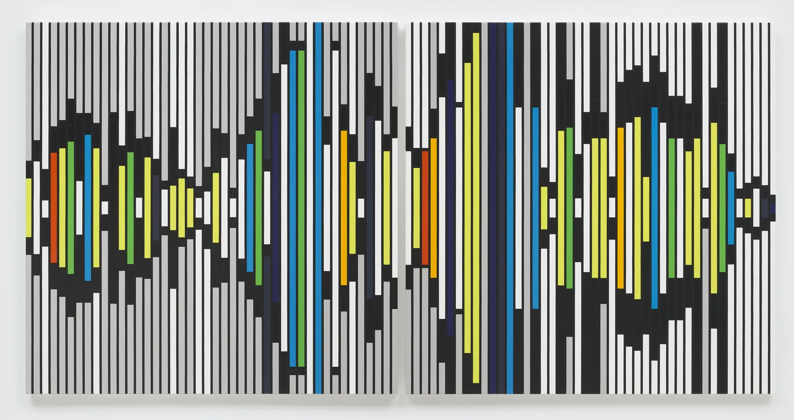 Sarah Morris, Precious Stone [Sound Graphs], 2018