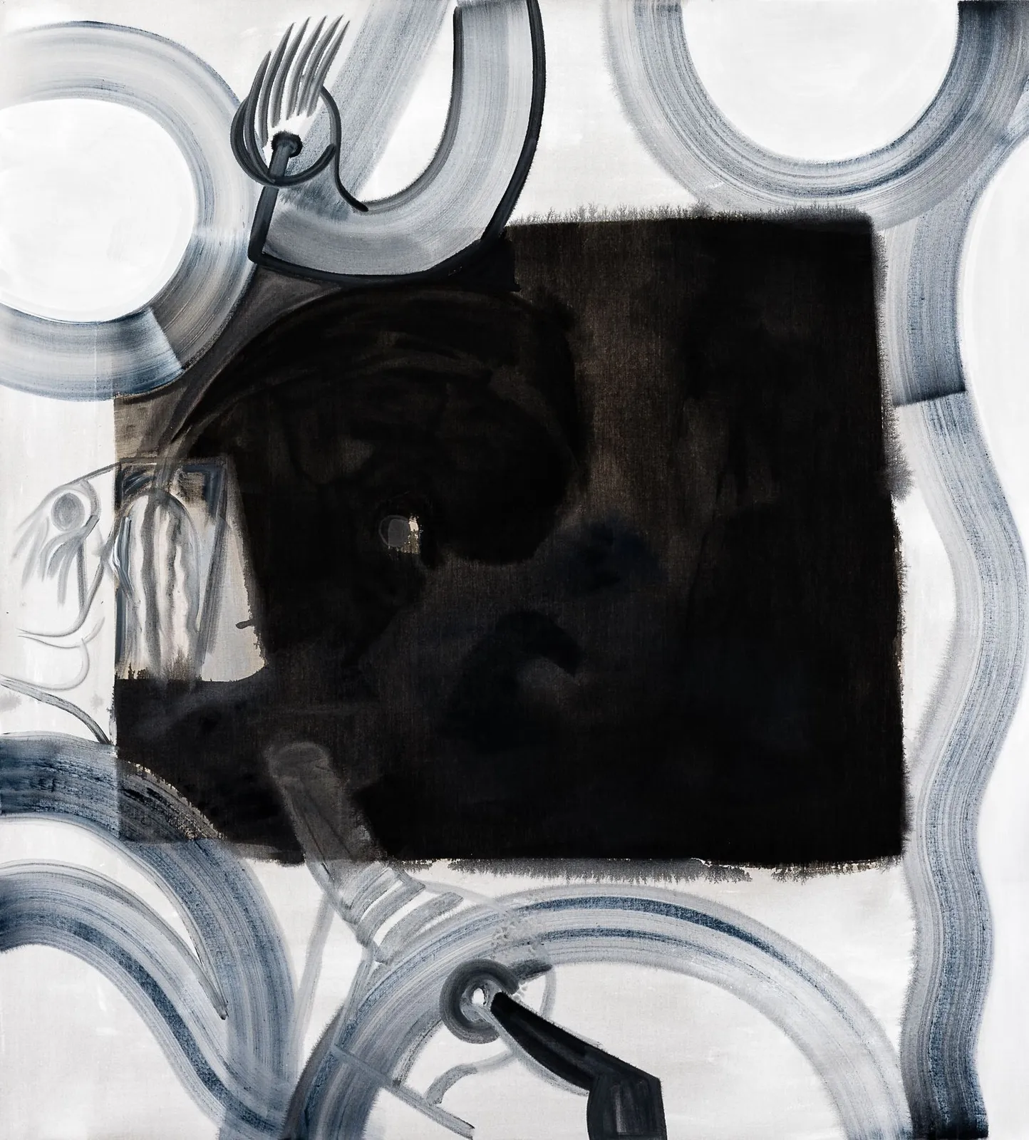 Tobias Pils, Untitled (black m.), 2016