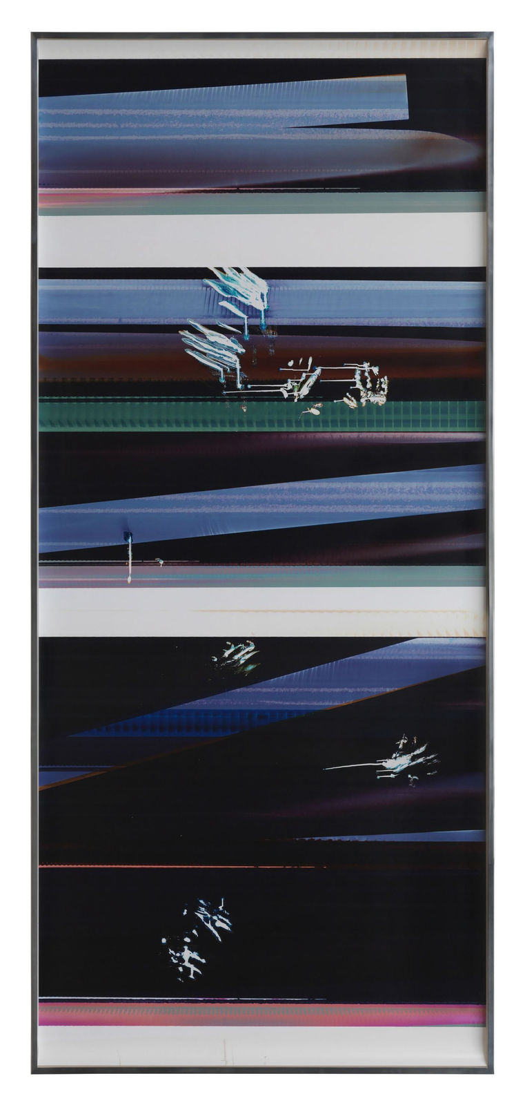 Walead Beshty, Cross-Contaminated RA4 Contact Print [Black Curl (9:6/YMC/Six Magnet: Los Angeles, California, August 13, 2014, Fujicolor Crystal Archive Super Type C, Em. No. 112-012, Kodak Ektacolor RA Bleach-Fix and Replenisher, Cat. No. 847 1484, 81414), Kreonite KM IV 5225 RA4 Color Processor, Ser. No. 00092174], 2014