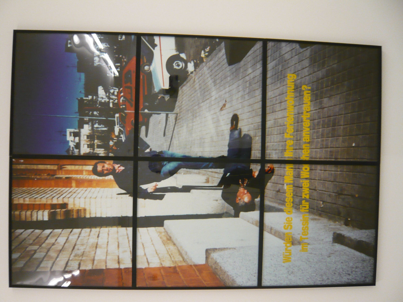 Martin Kippenberger, Würden Sie diesem Mann Ihre Ferienwohnung im Tessin für 2 Wochen anvertrauen, 1989