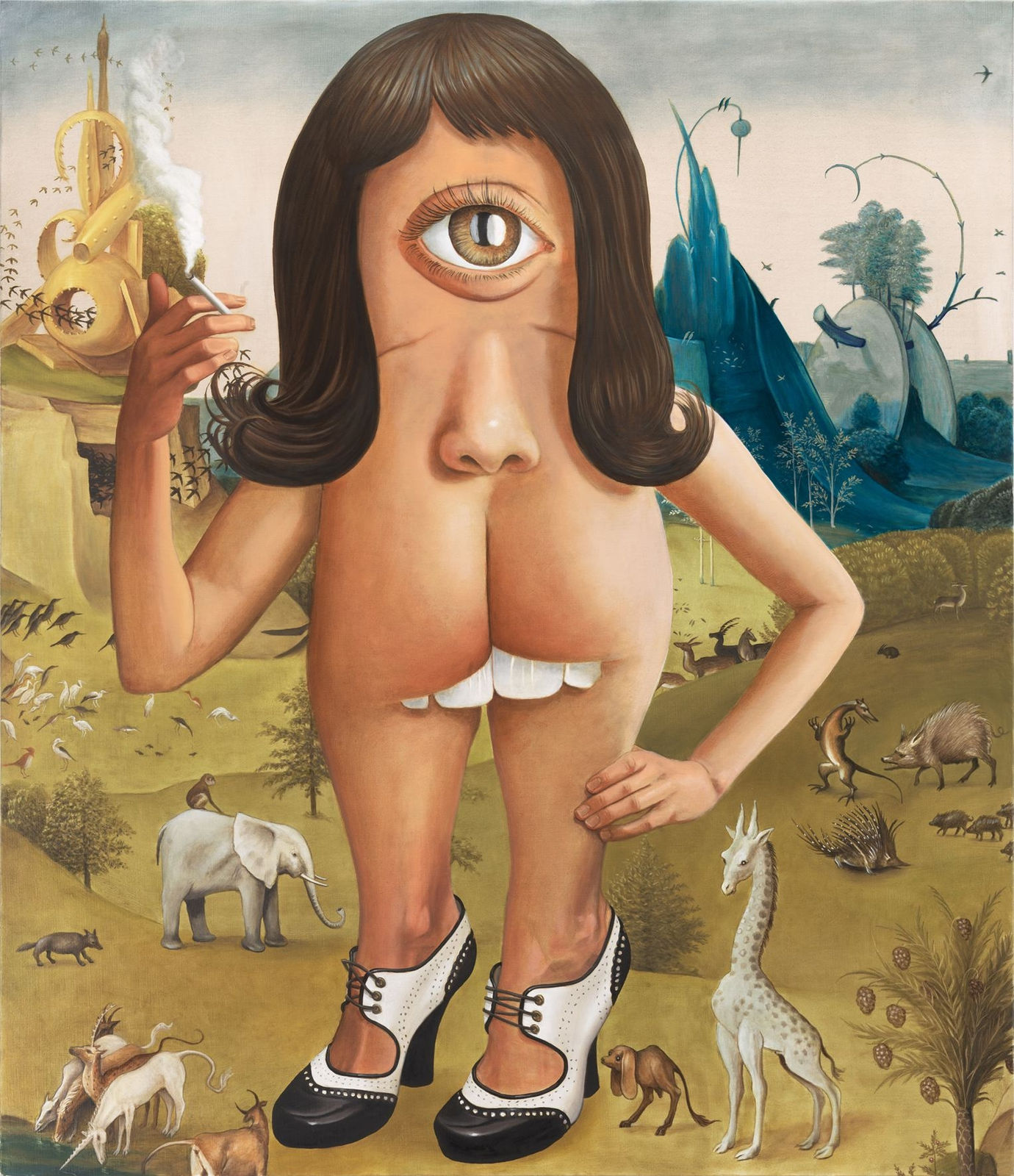 Sean Landers, Cyclops in the Garden (of Earthly Delights), 2016
