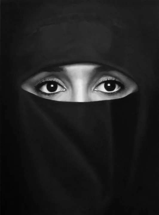Robert Longo, Untitled (Hanane in a Burka), 2010