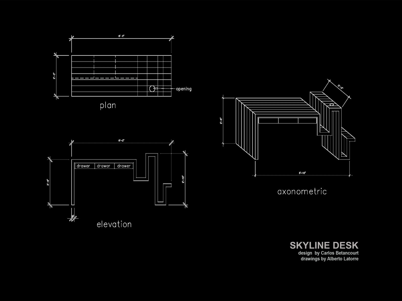 Carlos Betancourt in collaboration with Alberto Latorre, Skyline Desk, 2013