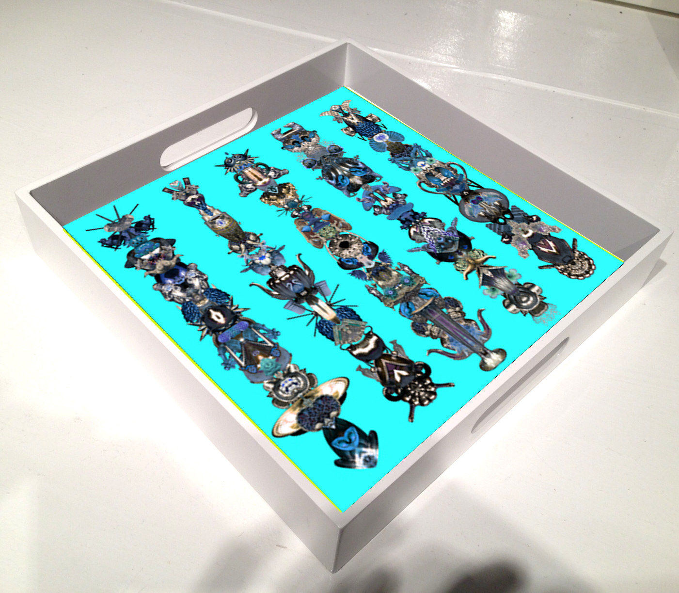 Carlos Betancourt, Le Trays, (trays with artwork images project), 2014-present